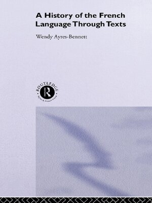 cover image of A History of the French Language Through Texts